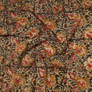 Brown - Kalamkari Block Printed Cotton Precut Fabric (1.2 meter) 76