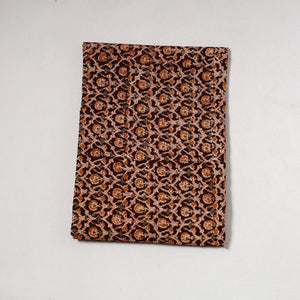 Brown - Kalamkari Block Printed Cotton Precut Fabric (1.6 meter) 82