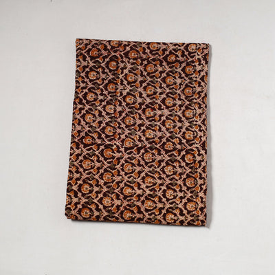 Brown - Kalamkari Block Printed Cotton Precut Fabric (1.6 meter) 82