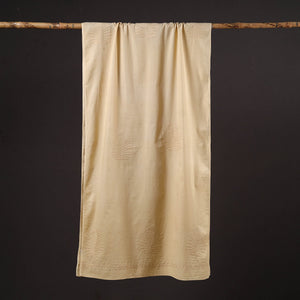 Beige - Hand Embroidered Lucknow Chikankari Cotton Stole 09