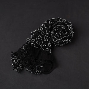 Black - Kutch Tie & Dye Georgette Bandhani Stole 08
