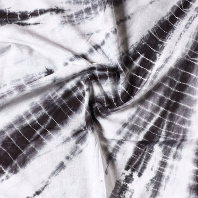 Black - Shibori Tie-Dye Cotton Precut Fabric (1 Meter)