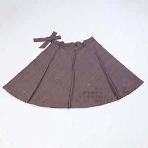 Black - Jhiri Handloom Cotton Wrap Around Plain Skirt 25