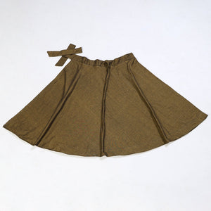 Brown - Jhiri Handloom Cotton Wrap Around Plain Skirt 26