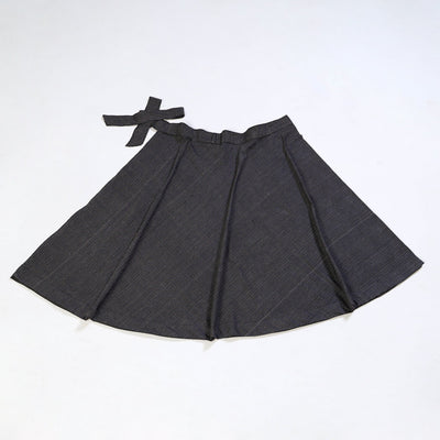 Black - Jhiri Handloom Cotton Wrap Around Plain Skirt 27
