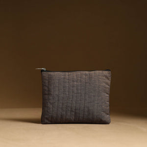Brown - Handmade Cotton Multipurpose Utility Pouches (set of 3) 09