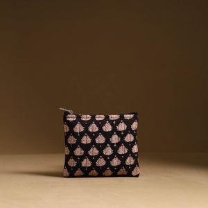 Black - Handmade Cotton Multipurpose Utility Pouches (set of 3) 25