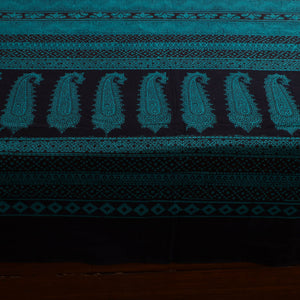 Blue - Block Print Cotton Bagh Double Bed Sheet (108 x 90 in) 17