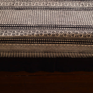 Black - Block Print Cotton Bagh Double Bed Sheet (108 x 90 in) 20