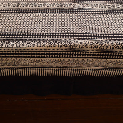 Black - Block Print Cotton Bagh Double Bed Sheet (108 x 90 in) 20