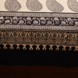 Black - Block Print Cotton Bagh Double Bed Sheet (108 x 90 in) 22