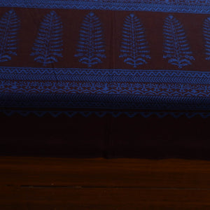 Blue - Block Print Cotton Bagh Double Bed Sheet (108 x 90 in) 27