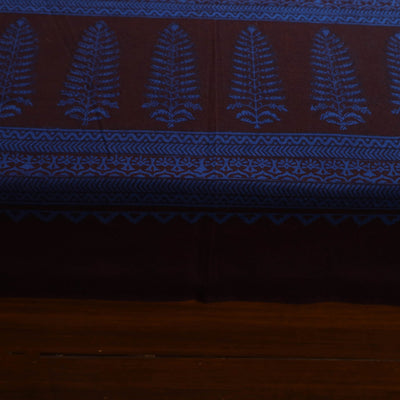 Blue - Block Print Cotton Bagh Double Bed Sheet (108 x 90 in) 27
