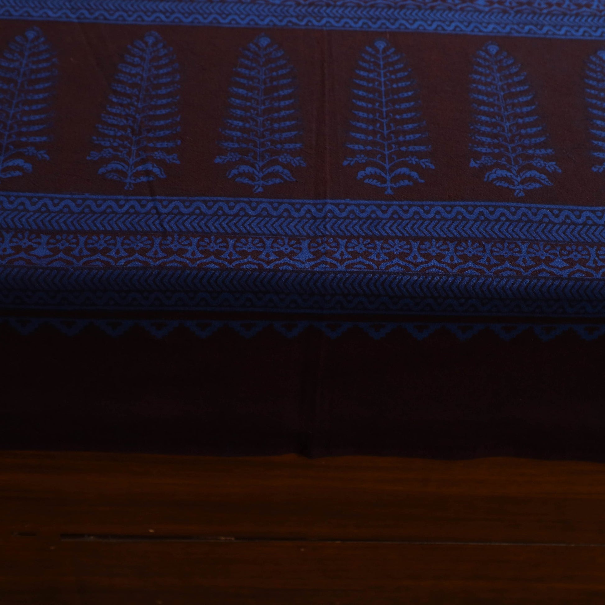 Blue - Block Print Cotton Bagh Double Bed Sheet (108 x 90 in) 27