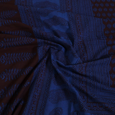 Blue - Block Print Cotton Bagh Double Bed Sheet (108 x 90 in) 27