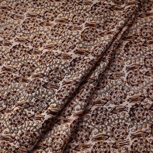 Brown - Pedana Block Printed Cotton Kalamkari Fabric 15