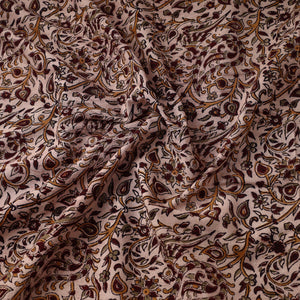 Brown - Pedana Block Printed Cotton Kalamkari Fabric 19