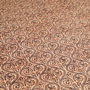 Brown - Block Print Cotton Pedana Kalamkari Bed Sheet 14