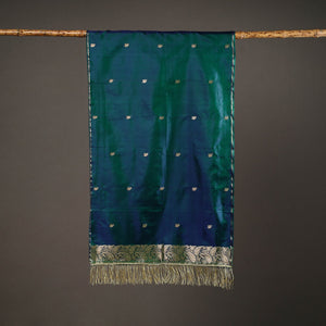 Blue - Brocade Handloom Pure Silk Banarasi Stole 19
