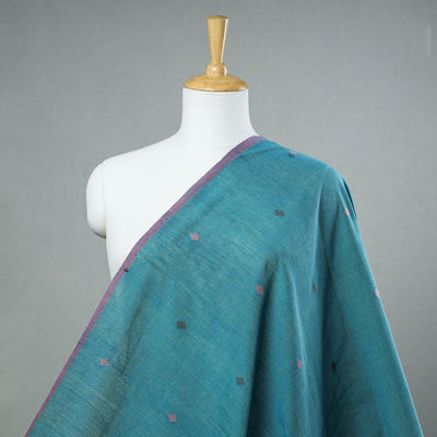 Blue - Godavari Jamdani Buta Pure Handloom Cotton Fabric