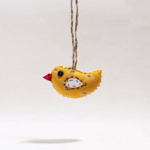Bird - Upcycled Thread & Beadwork X-Mas Decor Hanging 14