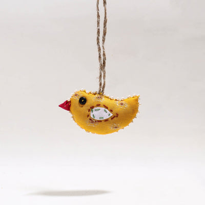 Bird - Upcycled Thread & Beadwork X-Mas Decor Hanging 14