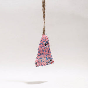Bell - Upcycled Thread & Beadwork X-Mas Decor Hanging 15