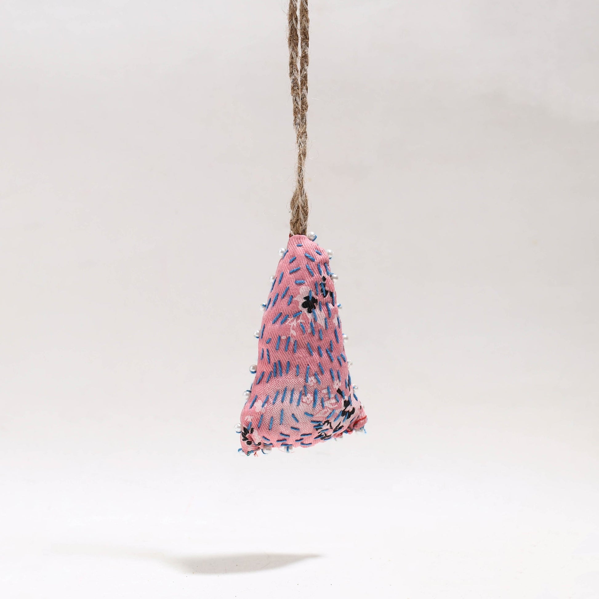 Bell - Upcycled Thread & Beadwork X-Mas Decor Hanging 15
