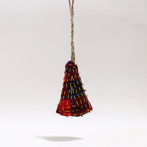 Bell - Upcycled Thread & Beadwork X-Mas Decor Hanging 16