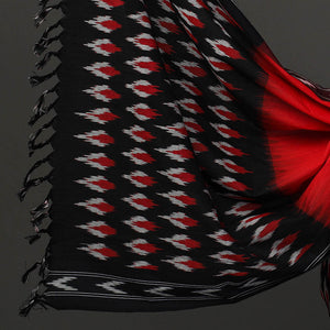 Black - 3pc Cotton Handloom Pochampally Ikat Dress Material 12