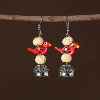Adhya German Silver Jhumki Earrings