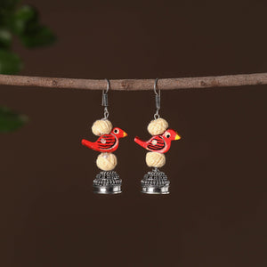 Adhya German Silver Jhumki Earrings