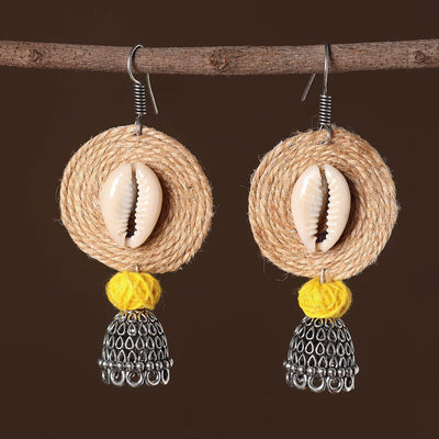 Aashi German Silver Jute Jhumki Earrings