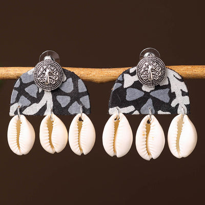 Anay Handcrafted GS & Shell Work Fabart Earrings
