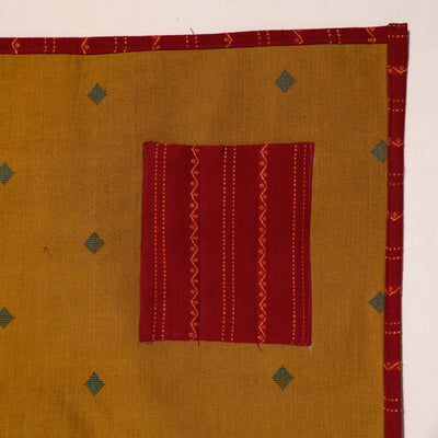 Brown - Handcrafted Jacquard Table Mat With Pocket 03