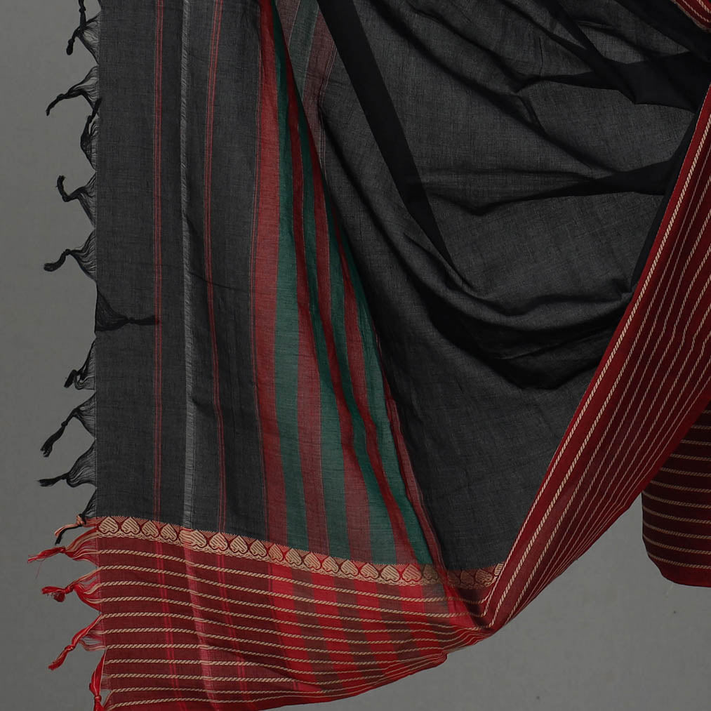 Black - 3pc Traditional Cotton Dharwad Dress Material 06
