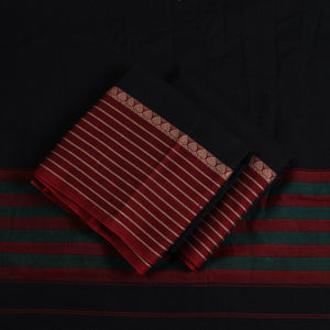 Black - 3pc Traditional Cotton Dharwad Dress Material 06