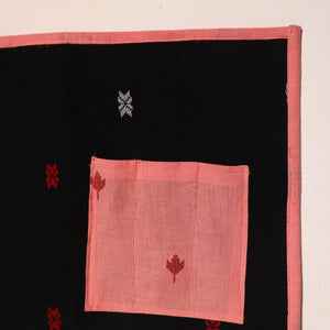 Black - Handcrafted Jacquard Table Mat With Pocket 10