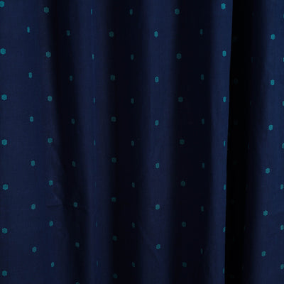 Blue - Cotton Door Jacquard Curtain (7 x 3 Feet) 12