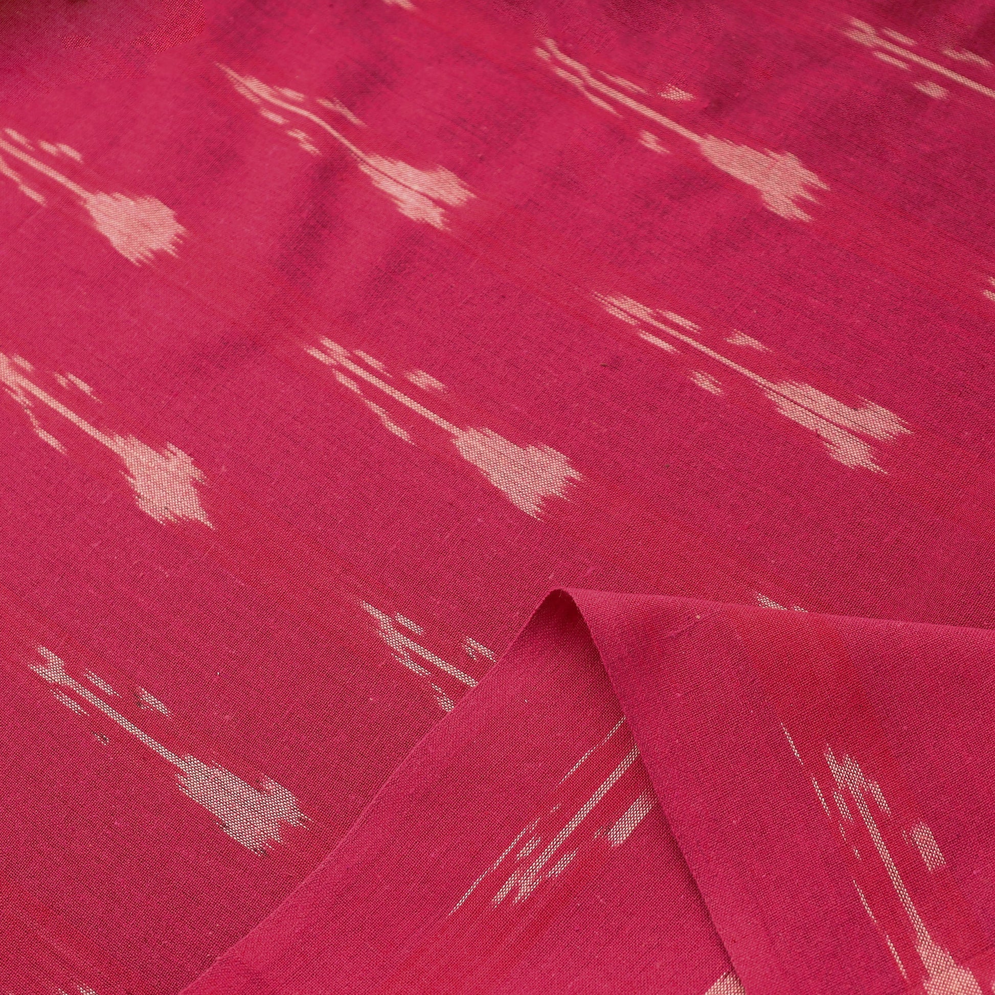 Pink - Handloom Cotton Pochampally Ikat Fabric 03