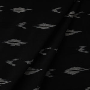 Black - Handloom Cotton Pochampally Ikat Fabric 08