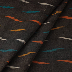 Black - Handloom Cotton Pochampally Ikat Fabric 13