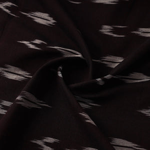 Brown - Handloom Cotton Pochampally Ikat Fabric 14