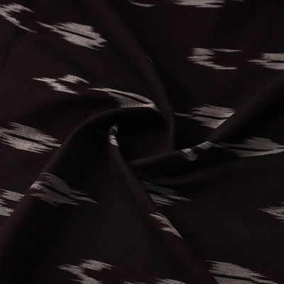 Brown - Handloom Cotton Pochampally Ikat Fabric 14
