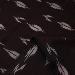 Brown - Handloom Cotton Pochampally Ikat Fabric 14