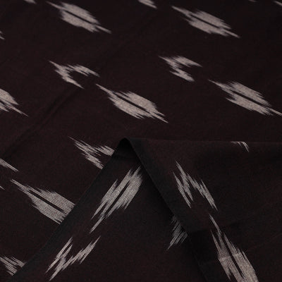 Brown - Handloom Cotton Pochampally Ikat Fabric 14