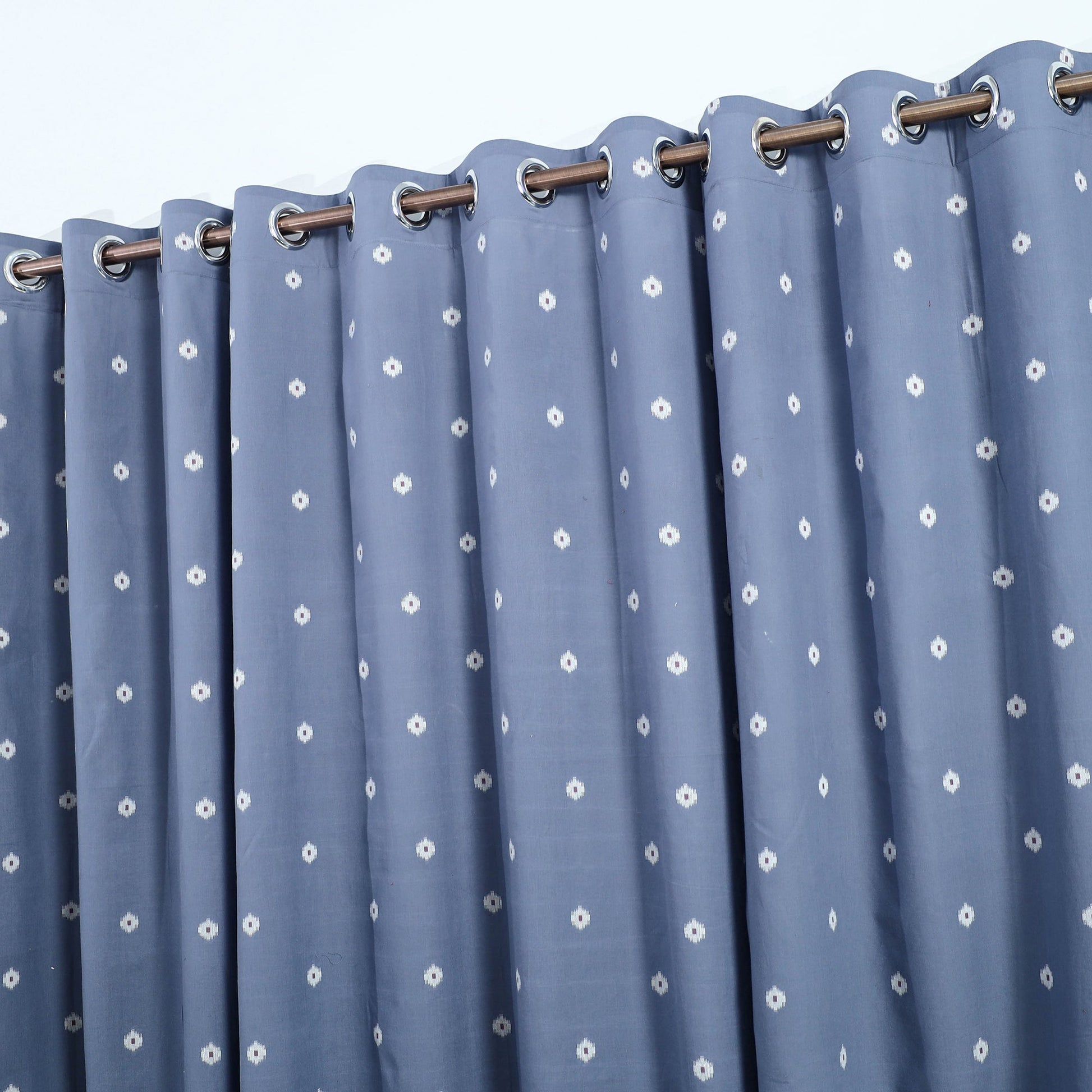 Blue - Cotton Window Jacquard Curtain (5 x 3 Feet) 19