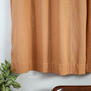Beige - Cotton Window Jacquard Curtain (5 x 3 Feet) 24
