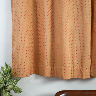 Beige - Cotton Window Jacquard Curtain (5 x 3 Feet) 24