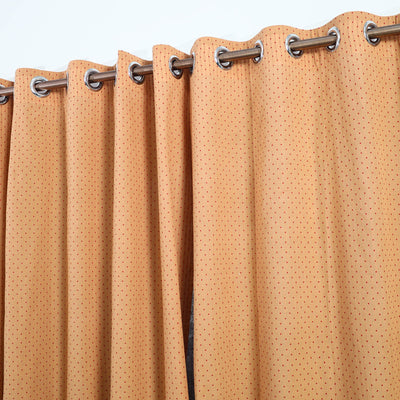 Beige - Cotton Window Jacquard Curtain (5 x 3 Feet) 24
